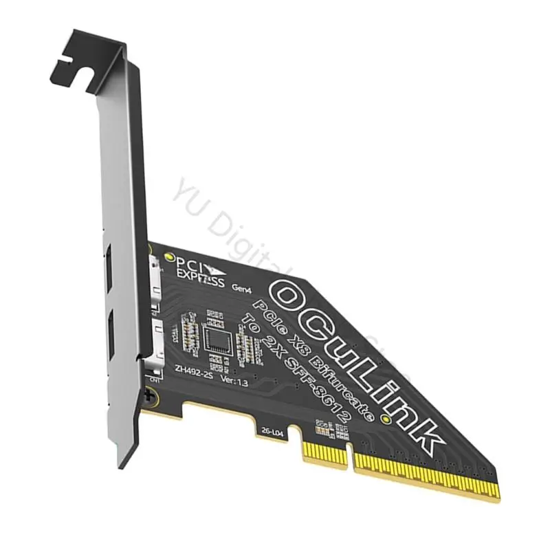 96BA PCIe Internal Expansion Card with SFF-8611/SFF-8612 Port ,120mm Metal Mounting Frame for Build Projects
