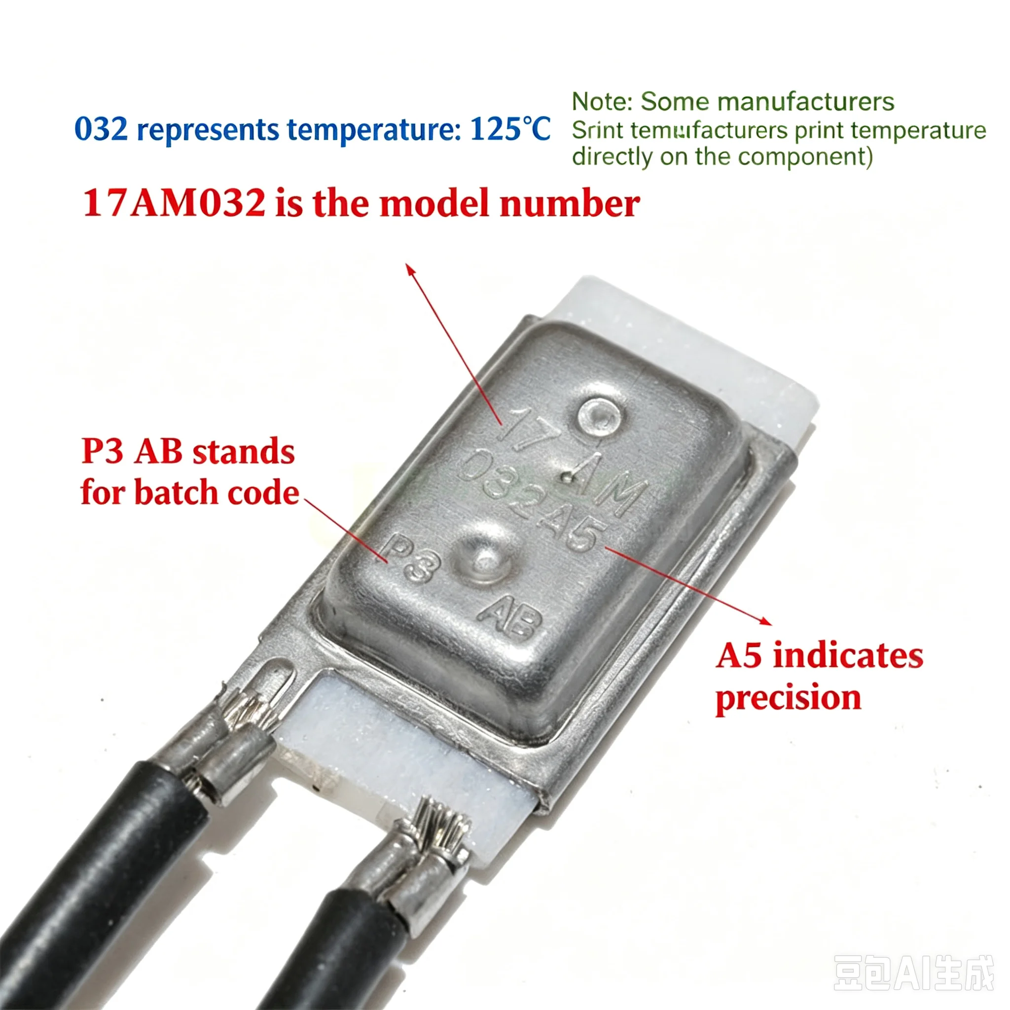 10PCS 17am Motor Thermal Protector 17am019-031 60-160 Celsius Degree Normally Closed Thermostat Thermal Switch