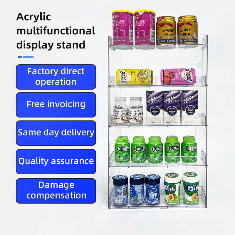 Cigarette Display Holder Retail Acrylic Candy Racks Shelf Store Medicines Snacks Cigarettes Stand Supermarket Display Shelves