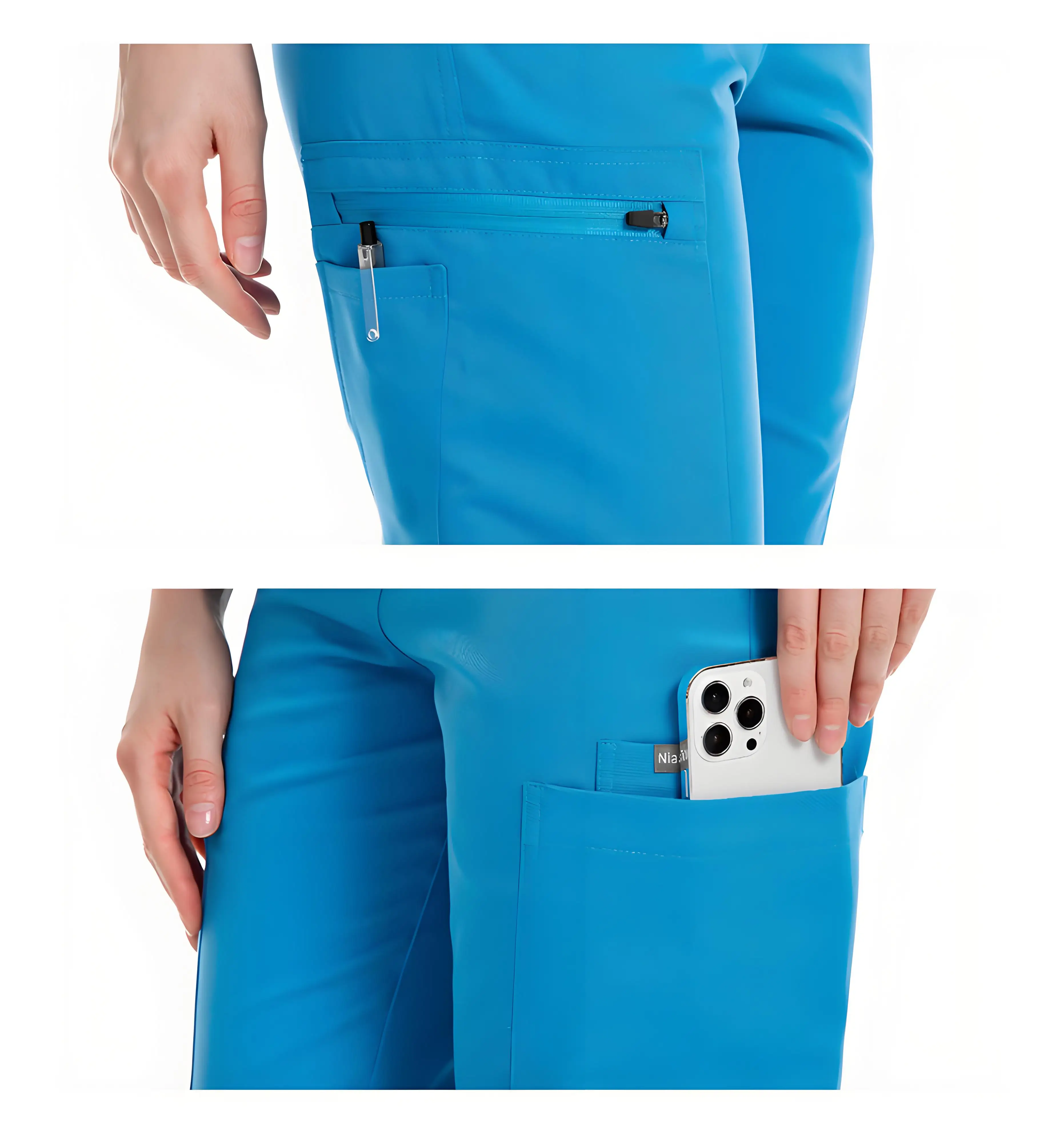 Combinaisons de travail pour femmes, Ensembles de blouses médicales pour femmes, Ensemble de blouses Healing Hands, Blouses de travail type jogger pour femmes