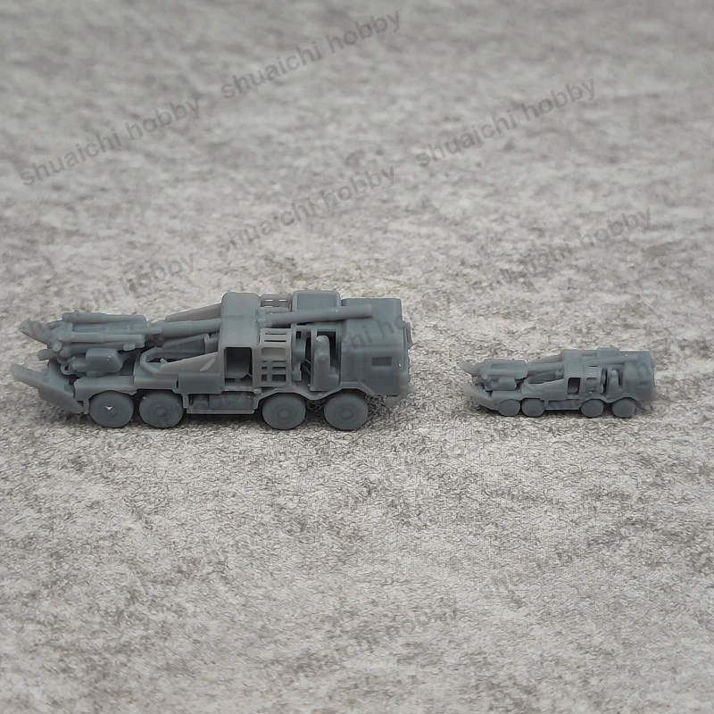 5PCS Length 1.63/3.26cm Type 19 Self-propelled Artillery Resin Model 1/700 1/350 Scale 3D Printed Miniature Truck Cannon Toys