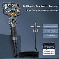 3.9MM 6.5MM 8.5MM Articulating Borescope 5-inch IPS 360 Degree Steering Endoscope Video Inspection Camera for Aircraft Mechanics