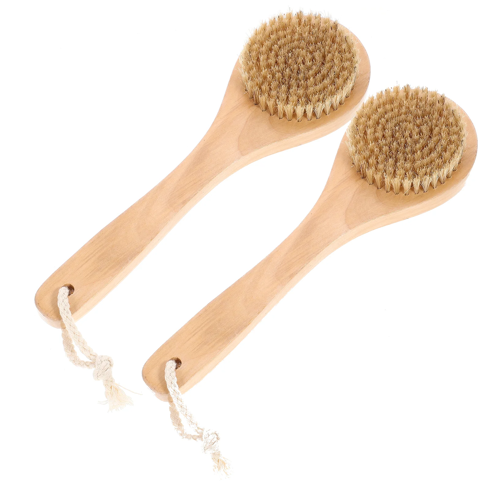

2 Pcs Dry Brush Scrubber Bath Shower Body Cleaning Bathing Scrubbers Sponge 25X8X3CM Brown Accessories