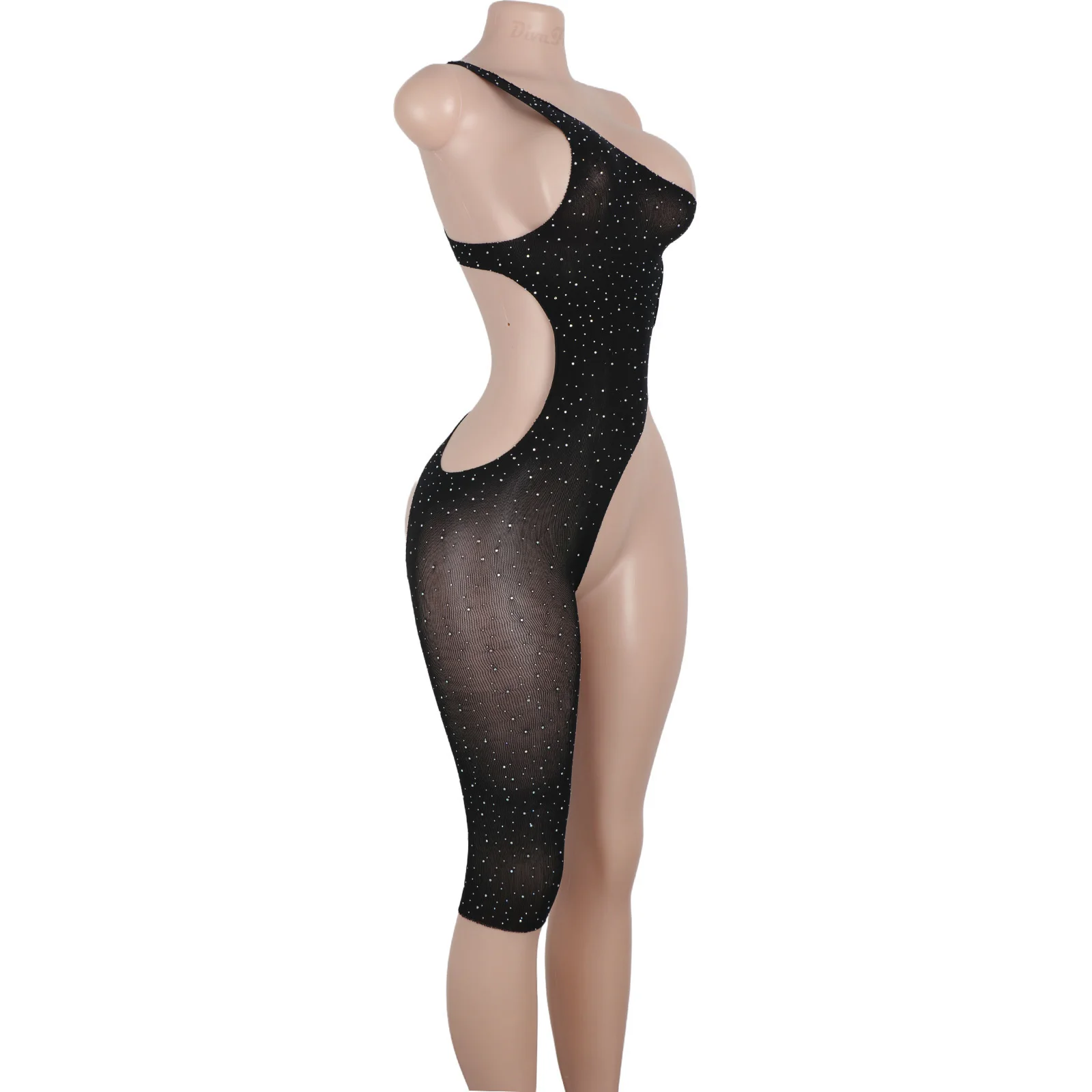 Women's  Dancewear Night Club Cutout Mesh Shorts With Sheer Net and Hot Sale Garter Leg Wraps for Wholesale Exotic Performance view 5