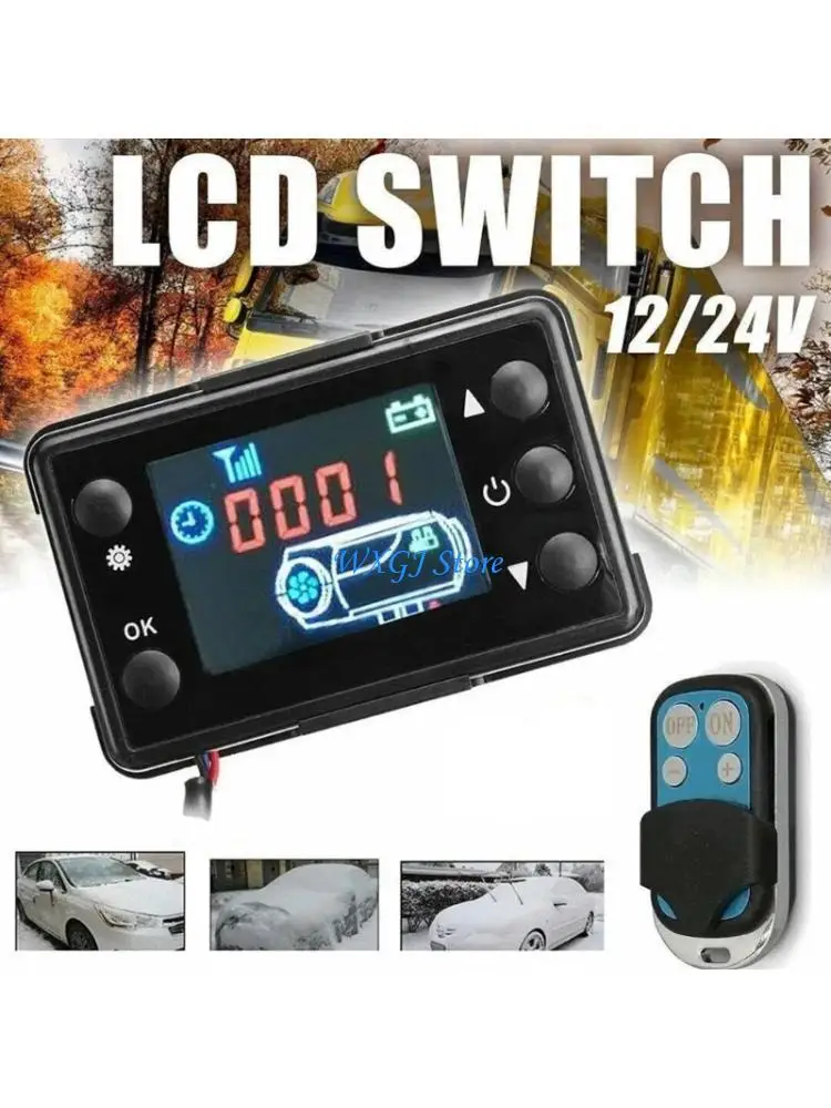 

37JE Universal Diesels Heater Controller LCD Display Remote Control Timer Function 12V 24V