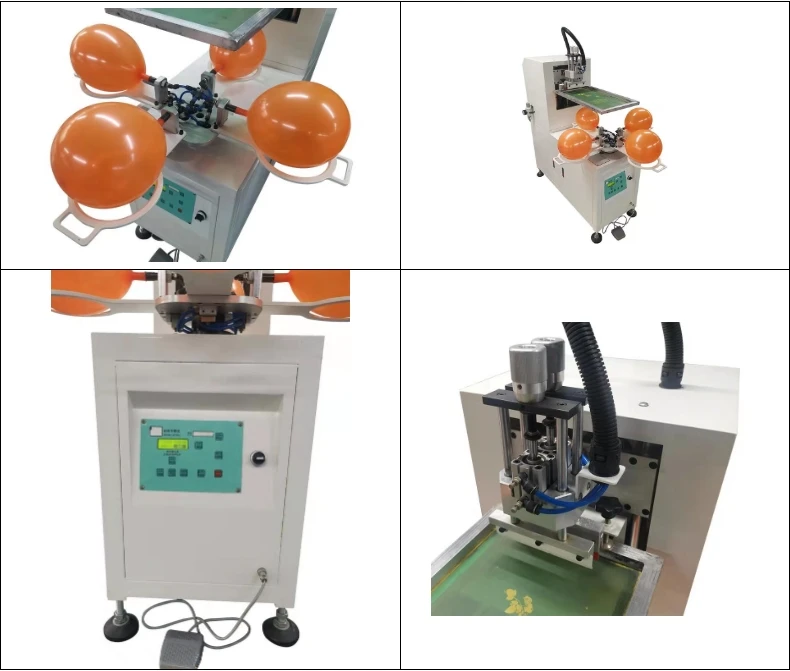 Automatic Inflatable Four-station Balloon Printing Machine Automatic Rotating Monochrome Balloon LoGo Screen Printing Machine