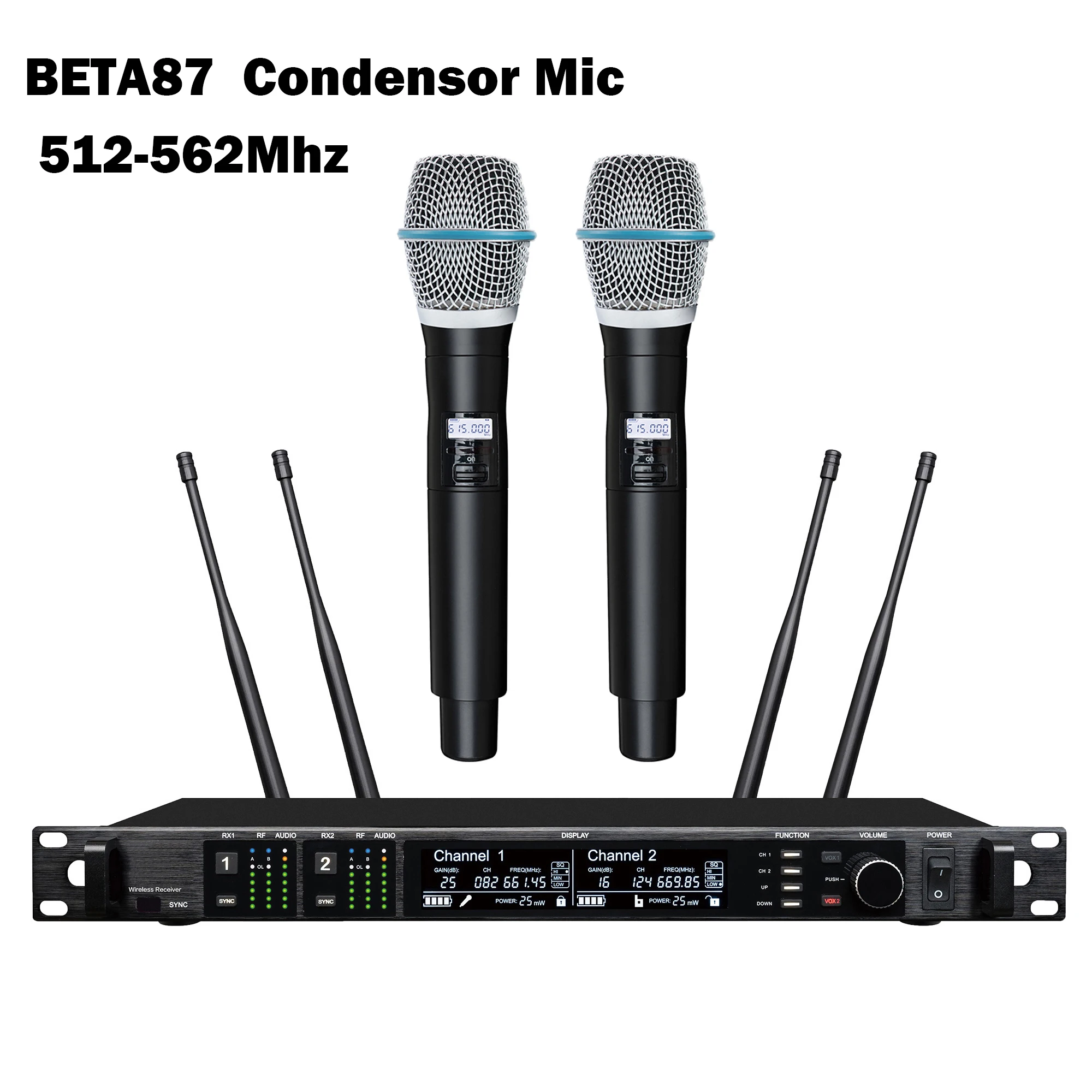 Leicozic Condensormicrofoon KSM11 500/600/900Mhz Professionele Microfoon Draadloze Microfoon 2 Kanaals Microfono Podium Audio