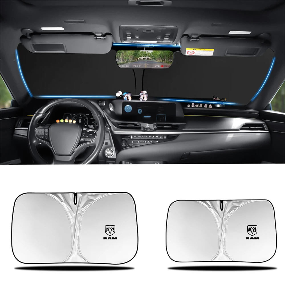 Parasol para Coche, Sombrilla Plegable para Parabrisas, Protección Solar de Verano, Accesorios para Dodge Durango, Caliber, Dakota, Neon, Ram, Nitro