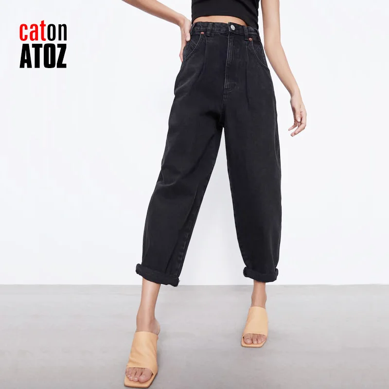 catonATOZ 2248 Y2K Khaki Women\'s Cargo Pants High Waist Loose Trousers Female Casual Streetwear baggy Jeans