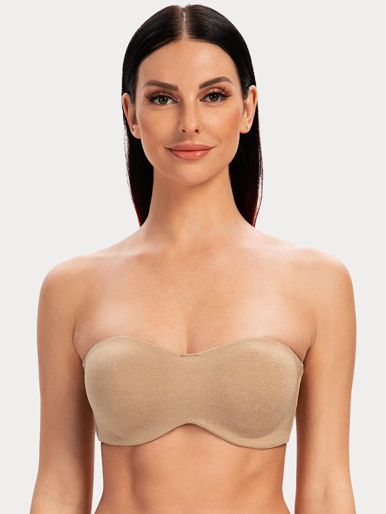 Solid Minimizer Strapless Bandeau Bra