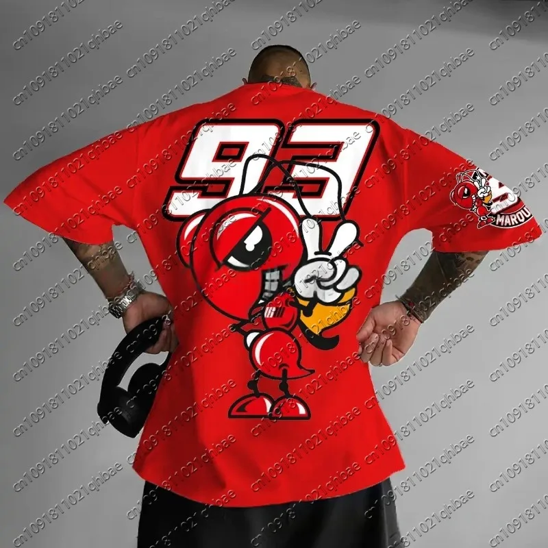 

2025 Summer New Outdoor Motorcycle No.93 Riding Jersey Men/Women Cool TShirt Top Oversized Motorcycle Breathable 3D Short Sleeve
