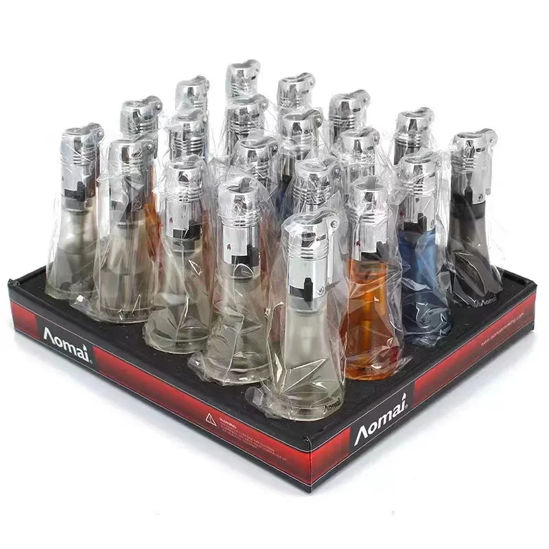 Creative Ghost Fire Unusual Lighters Floating Flame Lighter Refillable Butane Nylon Visible Gas Window Gift for Friends