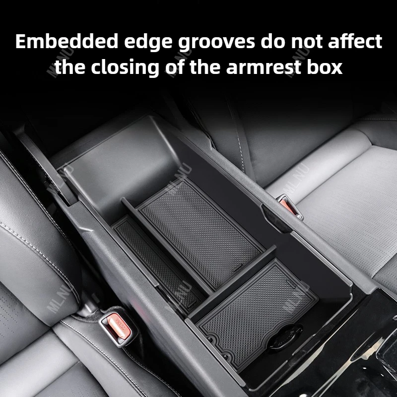 صندوق تخزين مسند الذراع لوحدة التحكم المركزية لملحقات تويوتا كامري XV80 2026/2025 مادة ABS مقسمة شبكة ممتصة للصدمات 2024