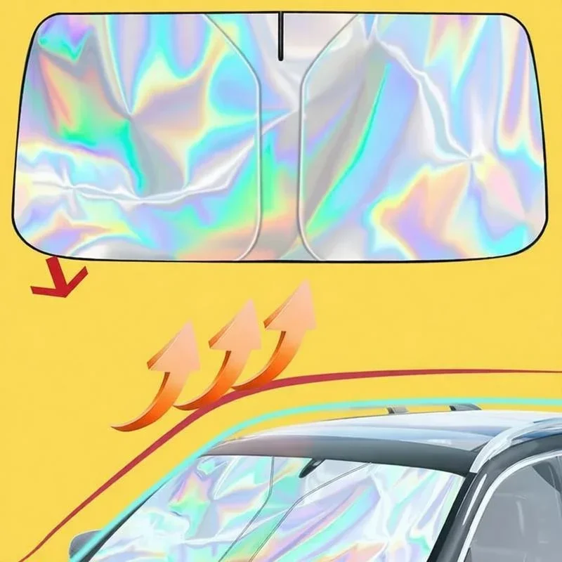 Car Sunshade Front Window Sunblock Thermal Insulation Blinds Interior Windshield Shade Cover Cooling Sunblock Accessories