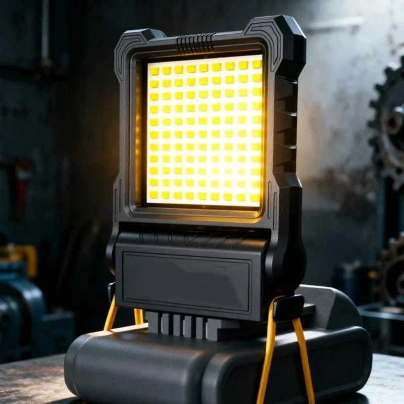 1PC Super Bright Portable LED Work Light COB Strong Light Supply 12V24V Li-ion Battery Power Tool Compatible Night Job Site Lamp