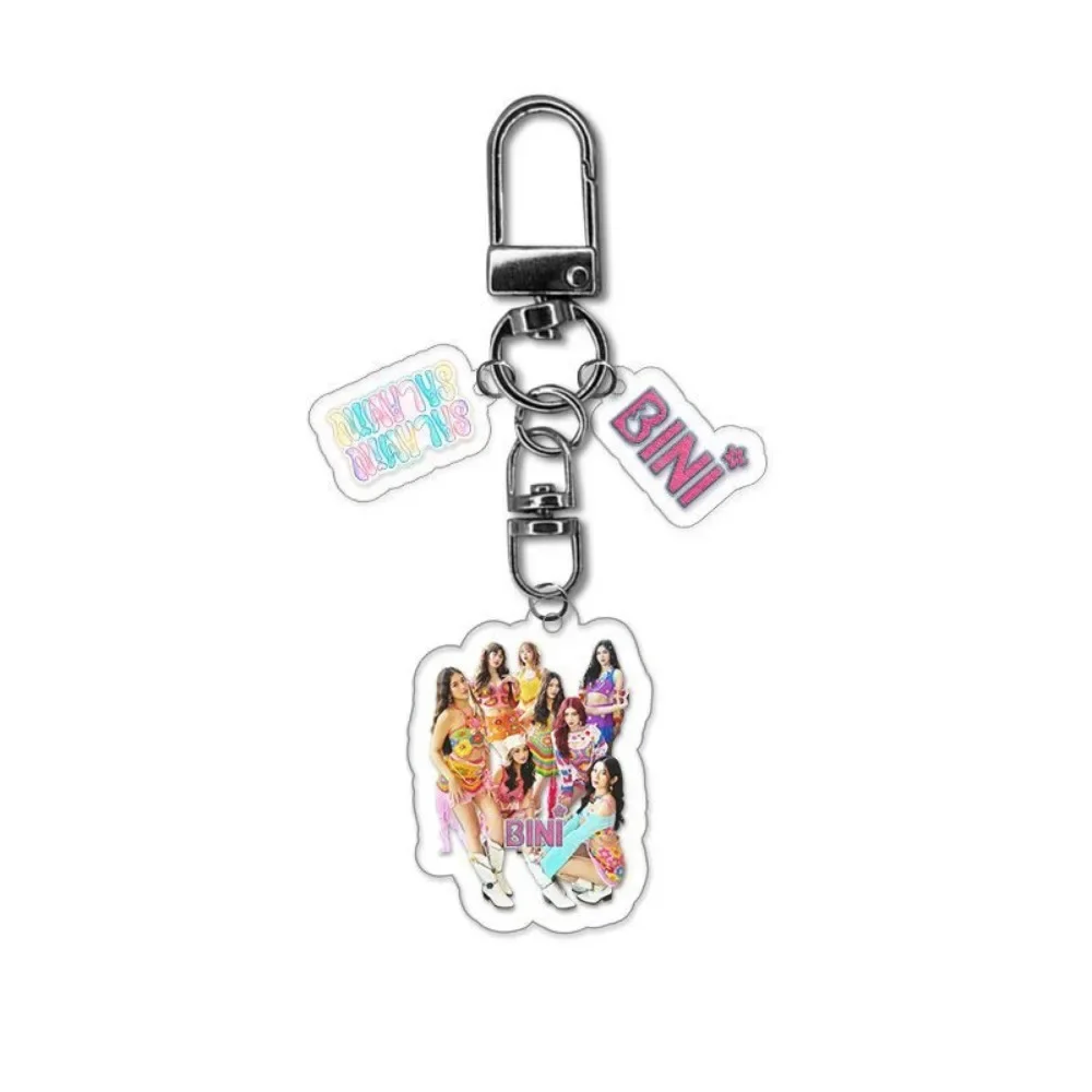 أزياء فتاة مجموعة المعبود سلسلة مفاتيح مصنوعة من الأكريليك ثلاث قطع مجموعة حقيبة الظهر معلقة قلادة كيرينغ على ظهره هدية مزخرفة #4