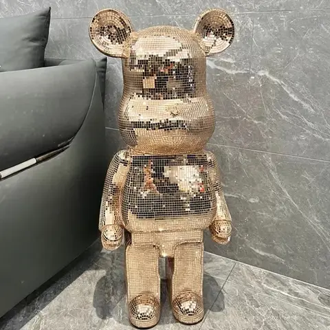 현대 곰 돈 상자 거실을위한 크리 에이 티브 아트 가구 돼지 저금통 성인을위한 럭셔리 돈 절약 집에 대한 장식품
