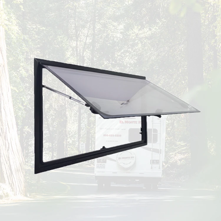 RV Window 500*350mm Right Angle Side Window with Aluminum frame Double glazed anti-UV acrylic glass