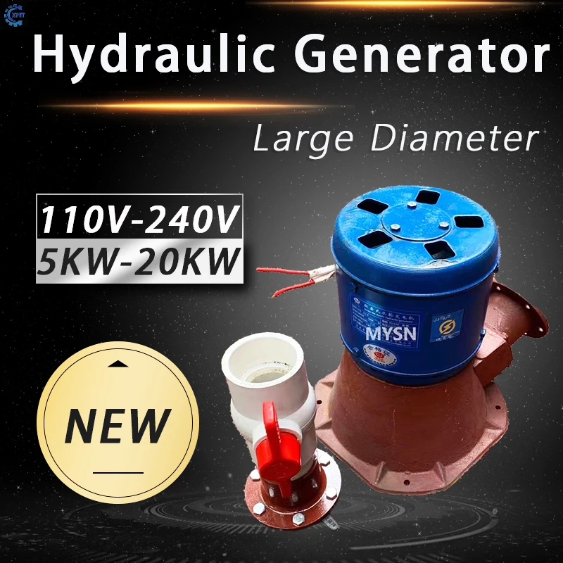 10000W 20KW Hydraulic Water Turbine Generator Water Flow Generator 5000W 110V 220V 380V Oblique Strike Hydroelectric Alternators