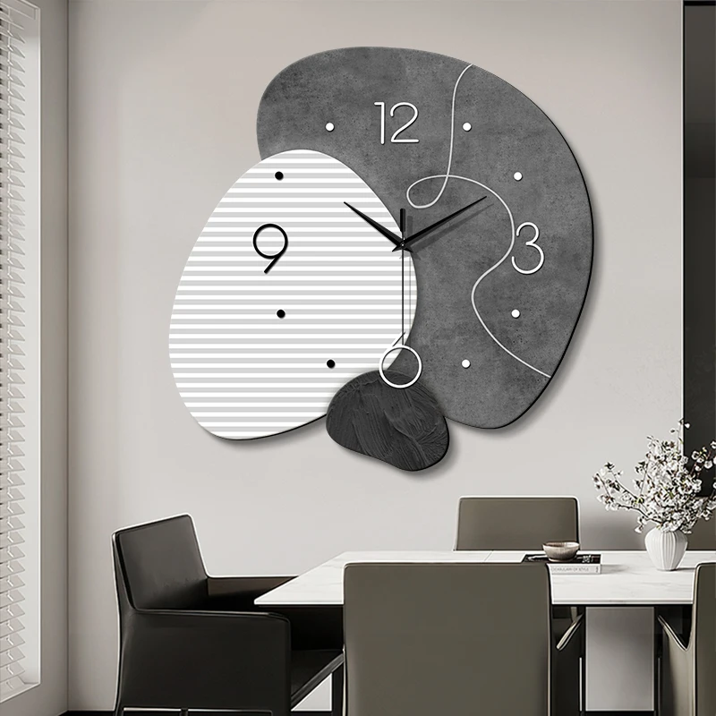 Large Size Abstract Geometric  Artwork Wall Clock, Luxurious Quartz Clock for Home Decor,living Room,bed Room,dinning Room Decor