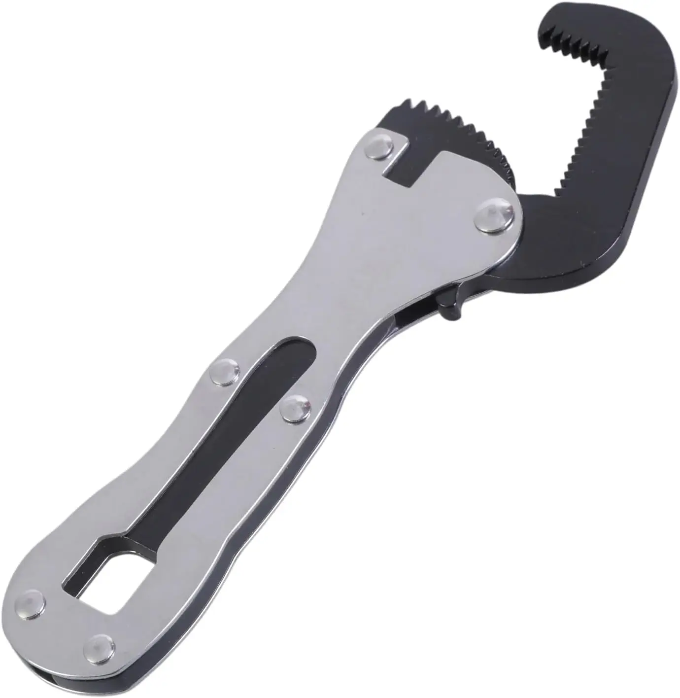 2 in 1 Micro Stubby Wrench for Tight Spaces - Self Adjusting Pipe Vise Tool, Universal Adjustable Mini Spanner Repair Hand Tool