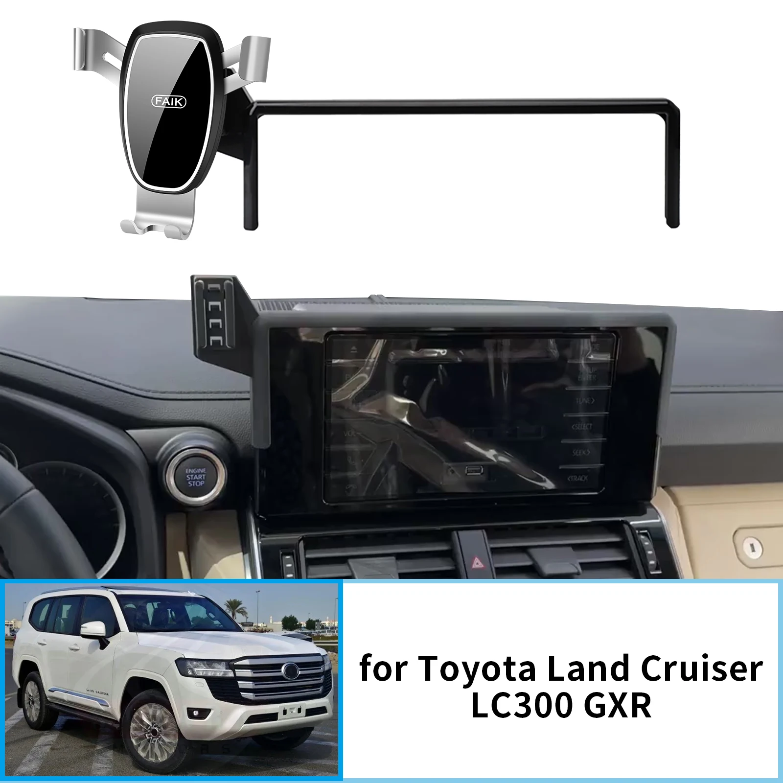 

for Toyota Land Cruiser LC300 GRX 2022 2023 2024 GPS Bracket Navigation Stand Auto Accessories