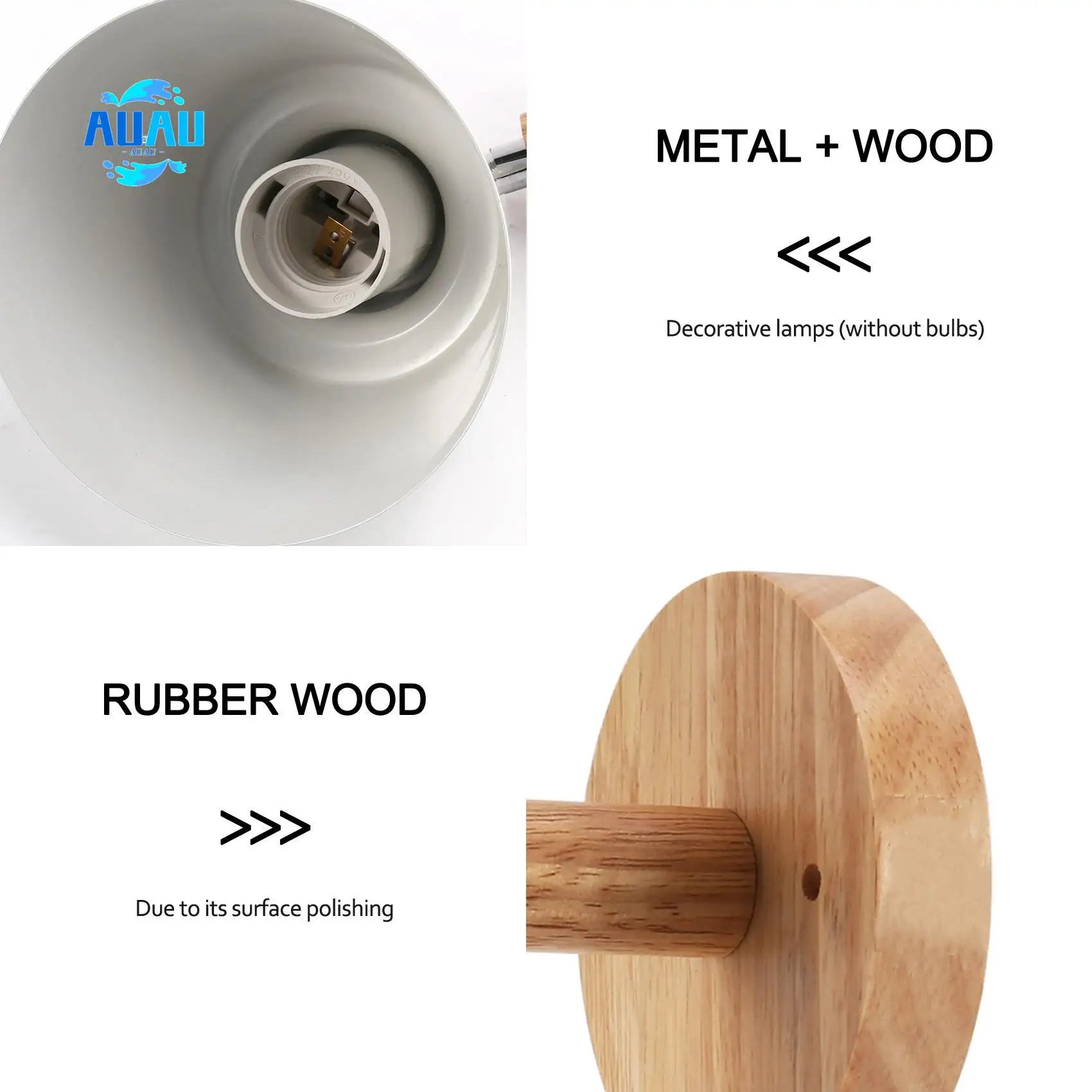 

AUAU-скандинавский деревянный настенный светильник, прикроватный настенный светильник, бра, настенный светильник для спальни, коридора с переключателем на молнии, свободно вращающийся