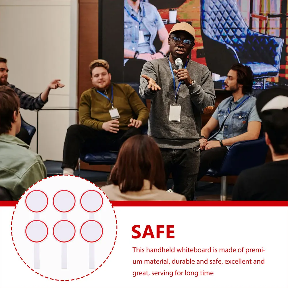 4pcs Dry Erase Whiteboard Handheld Scoreboard Reusable Voting Paddles Small Red Auction Student Answer Paddle Strong