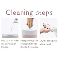Cup Automatic Press Button Dog Paw Cleaner Cup One Click Manual Dog Feet Washer Dirty Paw Soft Silicone Pet Foot Washing
