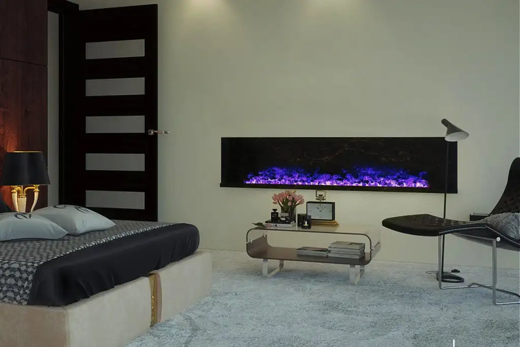 

Inno-Fire 36 inch liner color fireplace 3d Water Steam Electric Fireplace Connecting Water Pipe