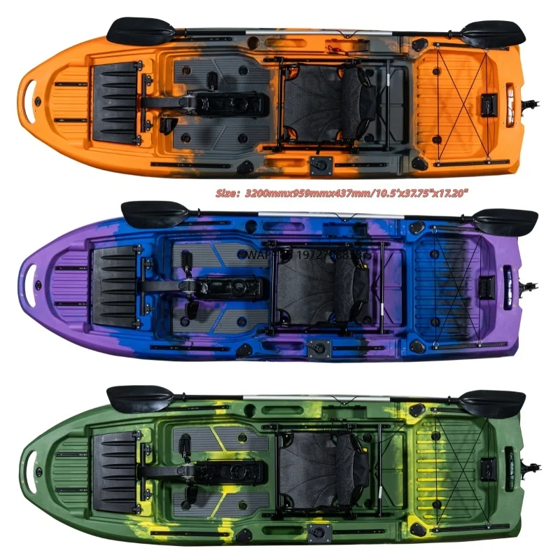 أداء أكثر استقرارًا وأفضل قوارب الكاياك لصيد شخص واحد مع دواسة المروحة للغوص أو نظام الطاقة الآلي