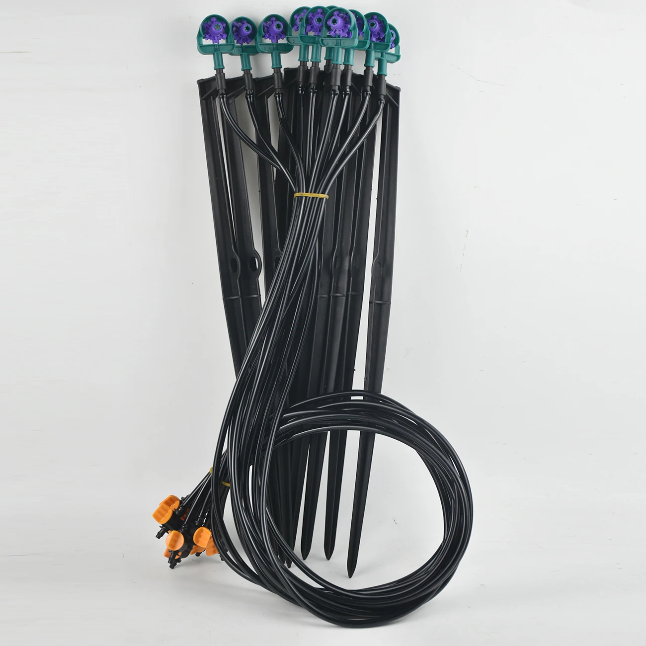 Sprycle Adjustable 6-Angles Sprinkler on Stakes 1/4'' Garden Drip Irrigation Misting Watering Sprayers for Greenhouse Vegetables