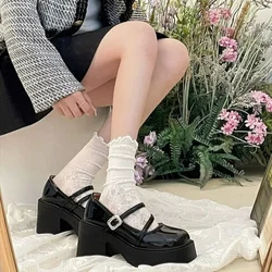 New Women's High Heel Mary Jane Shoes Sweet Lolita Style Gothic Thick Sole High Heels Women's Plus Size Ankle Buckle Party Shoes