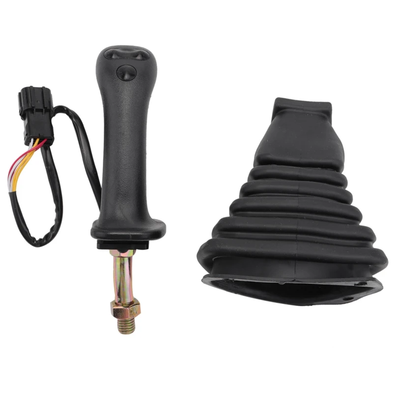 Escavadeira Joystick Assy Handle Engrenagens com tampa contra poeira, 3 botões, Daewoo, Doosan, DH, DX150, 215, 225, 300, 370-9C