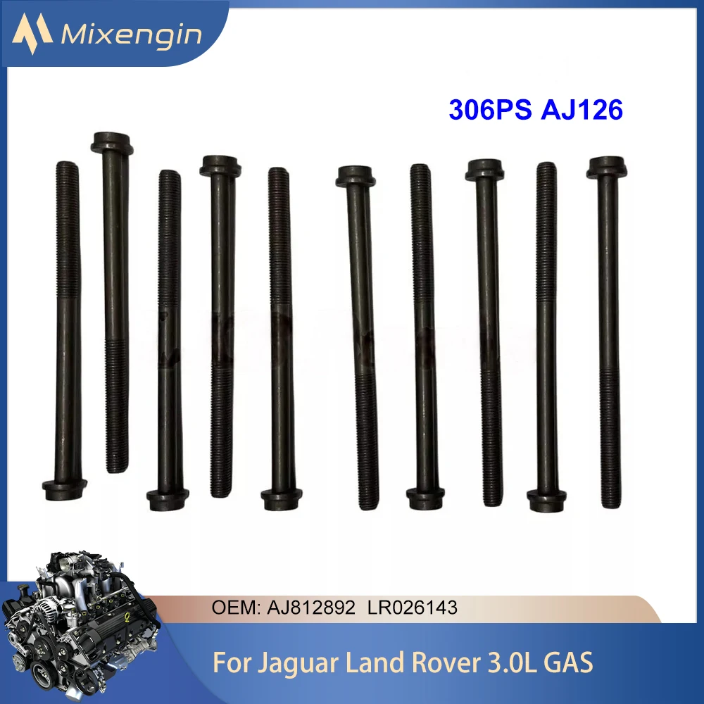 

Детали двигателя Болты головки подходят для 306PS AJ126 3.0 V6 GAS для Jaguar F-Pace XJ XE Land Rover Range Rover Discovery 3.0L 12-21 AJ812892