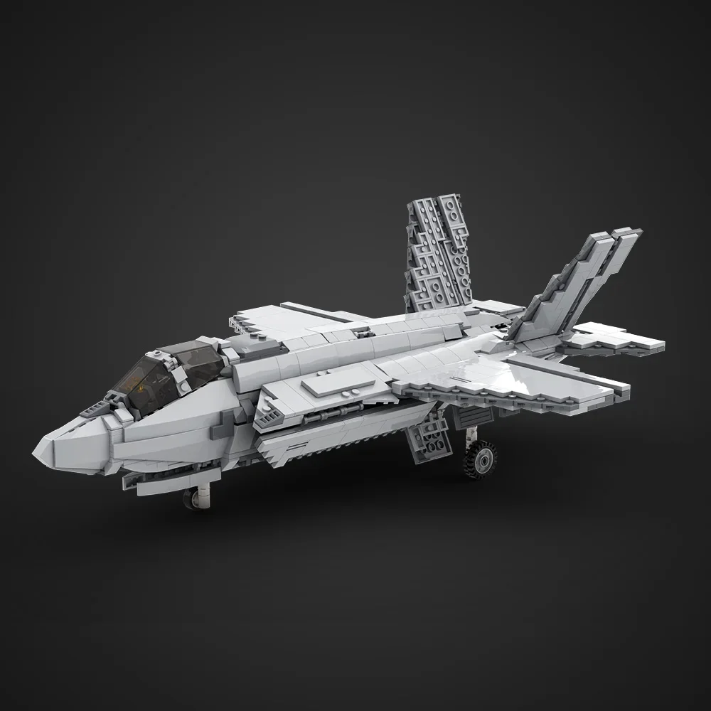 MOC F-35 B Fighter Building Blocks Model US Military F-35 B Fighter Darth Designer_Copy Bricks Assembly Toys Kids Birthday Gifts