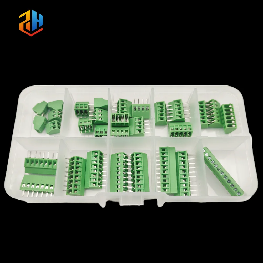 30Pcs/Box KF128 2.54mm PCB Mini Screw Terminal Block - 2-12Pin Connector for 24-12AWG Wire