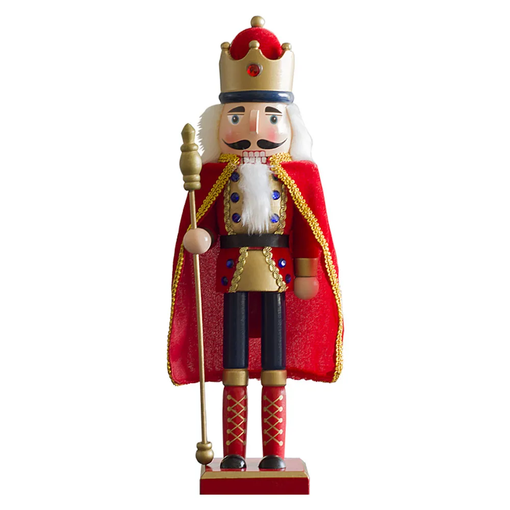 

Christmas Toys Nutcracker Wooden Nutcracker Soldier 38CM Set Desktop Christmas Decorations