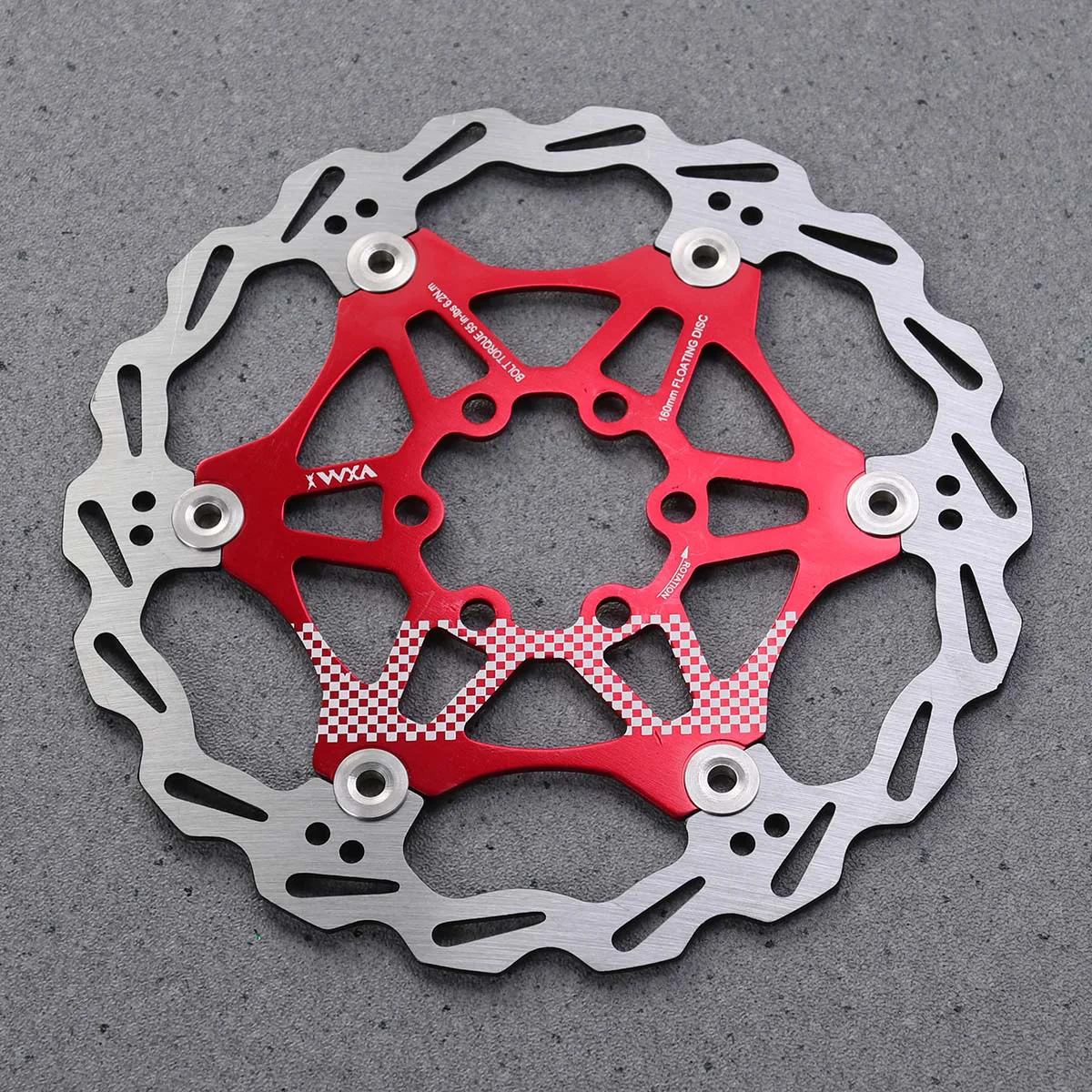 

160mm Bike Outdoor Bike Disc Brake Disc Rotor Simple Bike Outdoor Bike Disc Brake Kit for Mountain Outdoor Bike (Red)