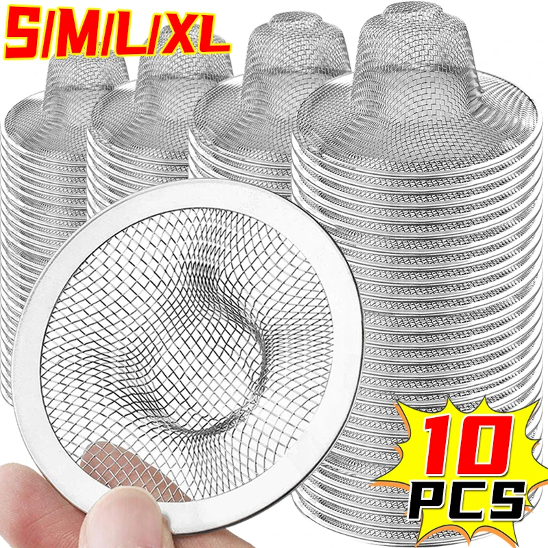 

10/1x Stainless Steel Sink Filter Kitchen Bathroom Floor Drain Mesh Filters Drain Basket Waste Screen Hole Trap Strainer Stopper