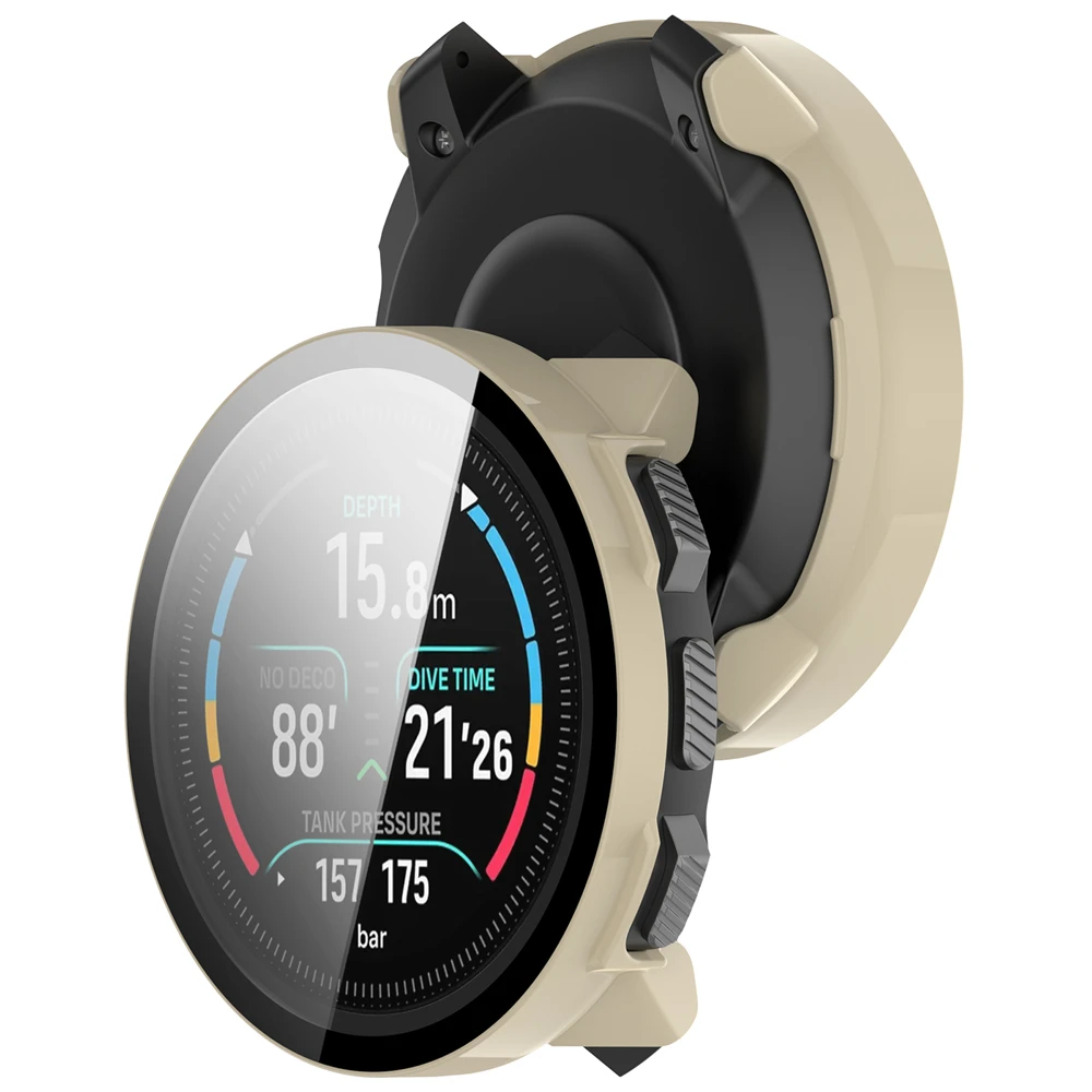 Full Protective Glass Case For SUUNTO Nautic S Smartwatch Screen Protector Case Hard Cover watch Shell Tempered Glass Film