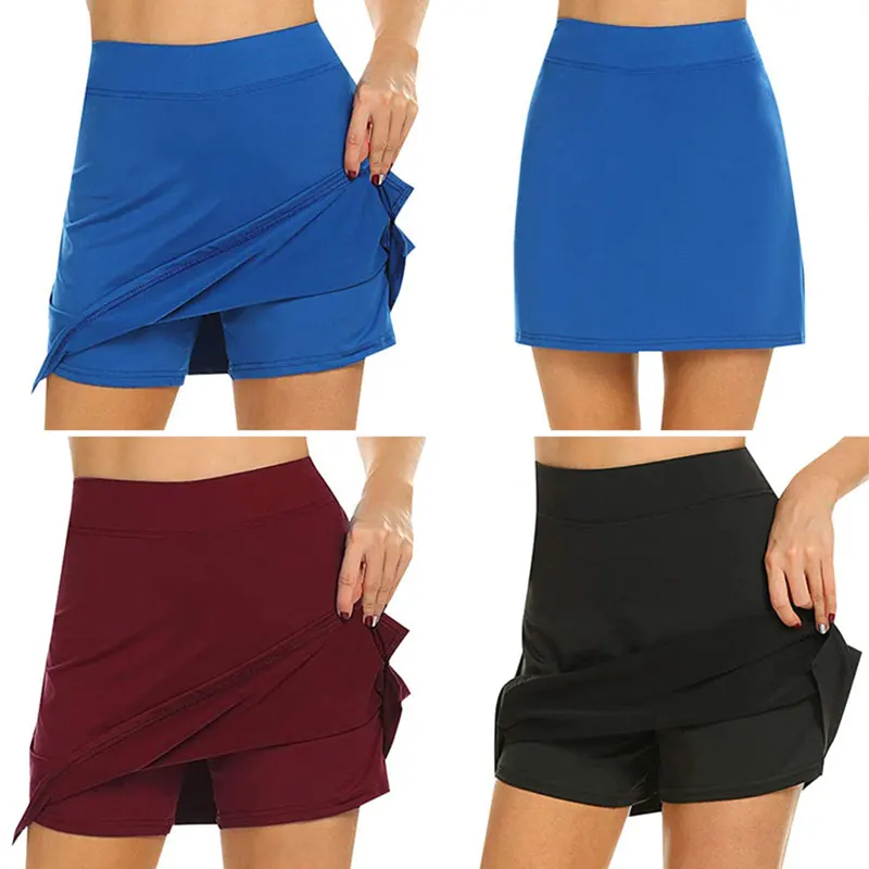 Pragi S-4Xl Skirt Ladies Large Size High Waist Slim Slimming Short Skirt A-Line Shorts Tennis Sports Short Skirt Women