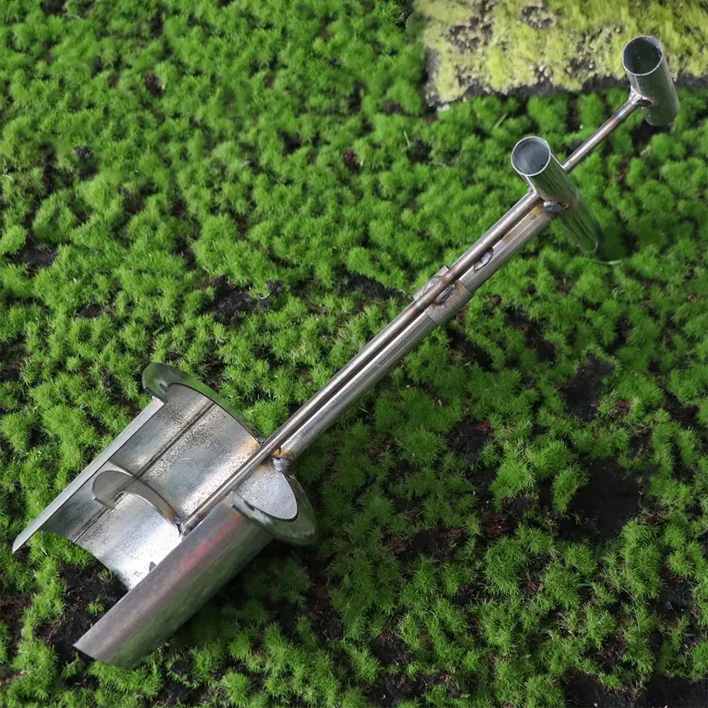 Stainless Steel Seedling Transplanter Durable Handheld Garden Barrel Transplanter Wear-resistant Planting Tool Gardening