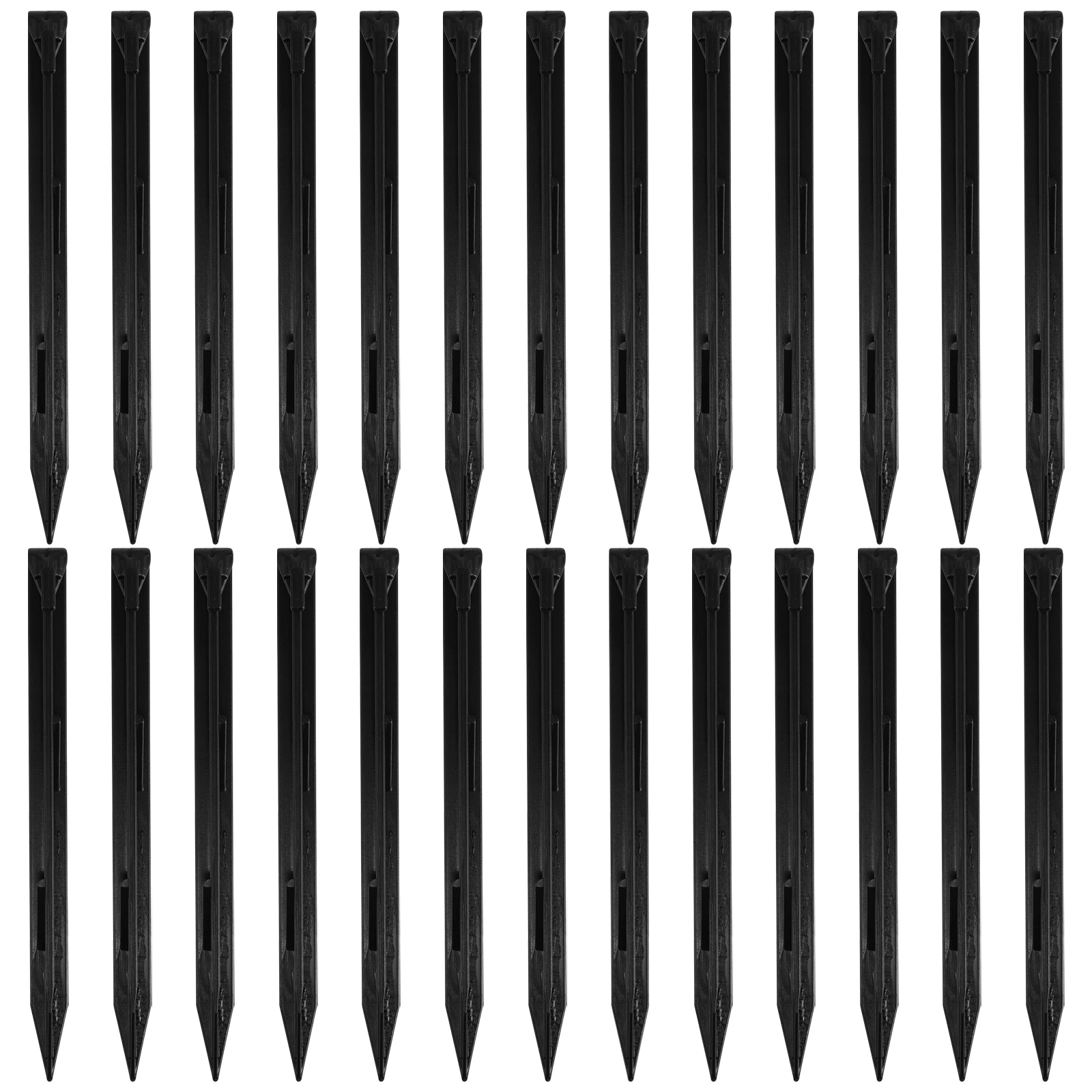 

50 Pcs Tents Outdoor Pegs Garden Ground Netting Stakes Lawn Camping Black Accessories