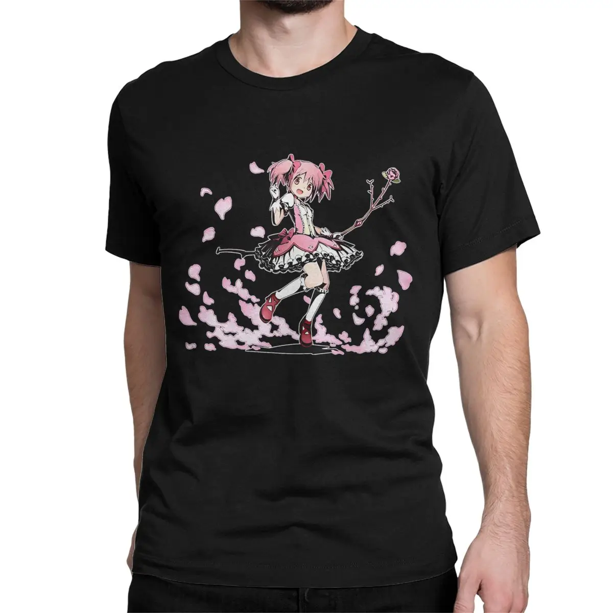 Casual Qbey Puella Magi Madoka Magica T-Shirts for Men Women Pure Cotton T Shirts Kyubey Anime Short Sleeve Tees Gift Idea Tops