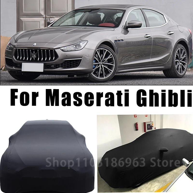 for Maserati Ghibli outdoor Elastic carcover Sunscreen heat insulation snowcover adustprevention wear-resistant anti-static