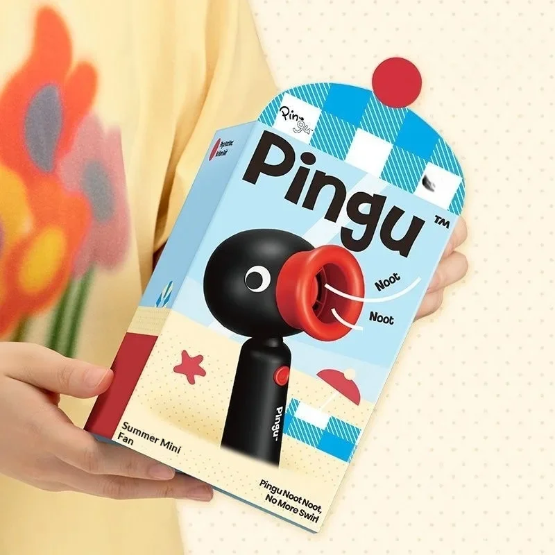 New Pingu Handheld Fan Chargeable 2000mah Rotatable Summer Fan Toys Desk Office Students Anime Peripheral Gifts Travel Summer view 4