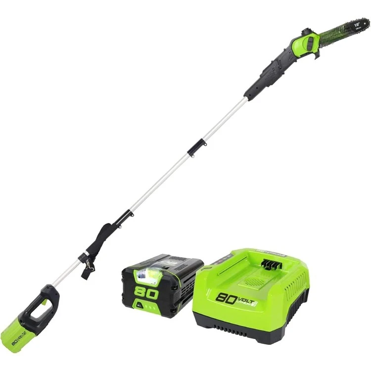 

80V 10" Cordless Polesaw (Great For Pruning and Trimming Branches / 75+ Compatible Tools), 2.0Ah Battery and Charger Included