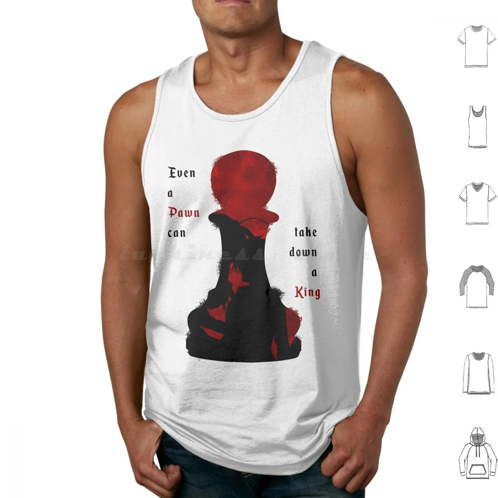 Highschool Dxd Quote V.2 Tank Tops Print Cotton High School Dxd King Pawn Chess Manga Anime