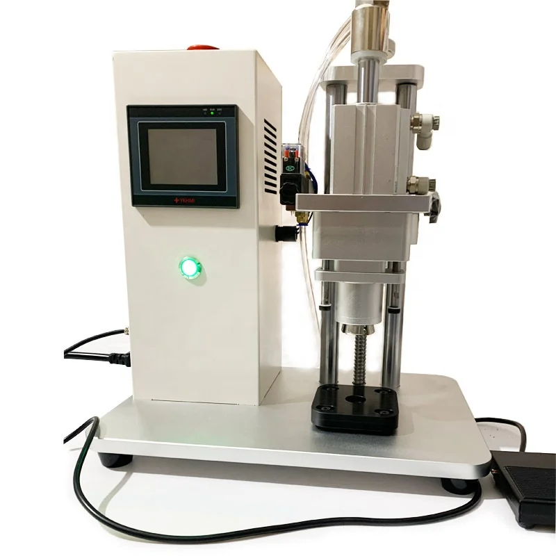 DQD-20A Semi-Automatic Pneumatic 20mm Flip Top Cap Crimping Machine 10ml Vial Aluminum Plastic Cap Crimper Food Metal Bottles